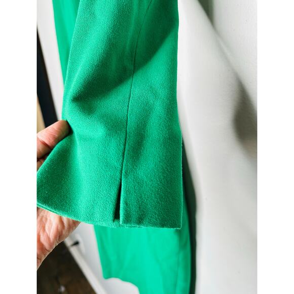 L.K. BENNETT Emerald Green Crew Neckline Everett Sheath Midi Dress Size US 2 - Picture 8 of 15